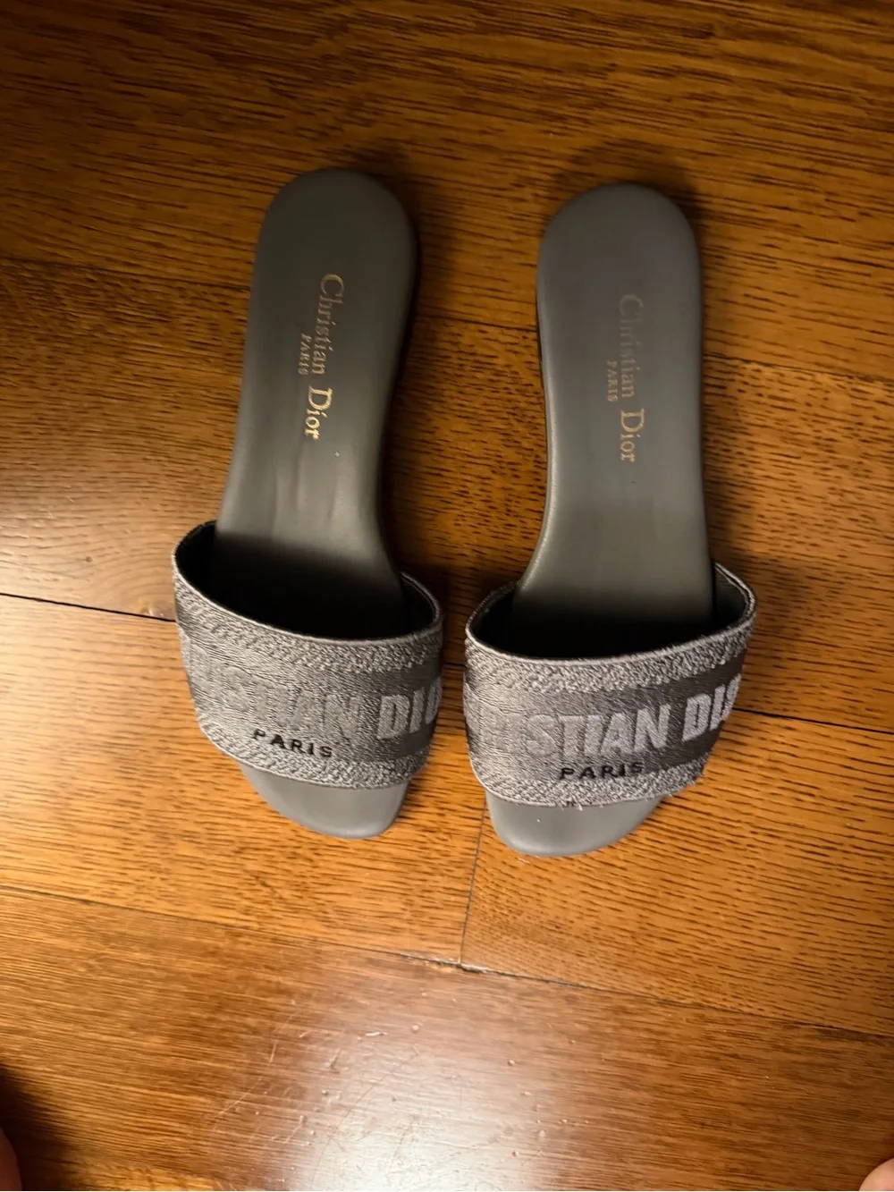 Women's Gray Slide Sandals - Picture 2 of 6